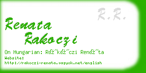 renata rakoczi business card